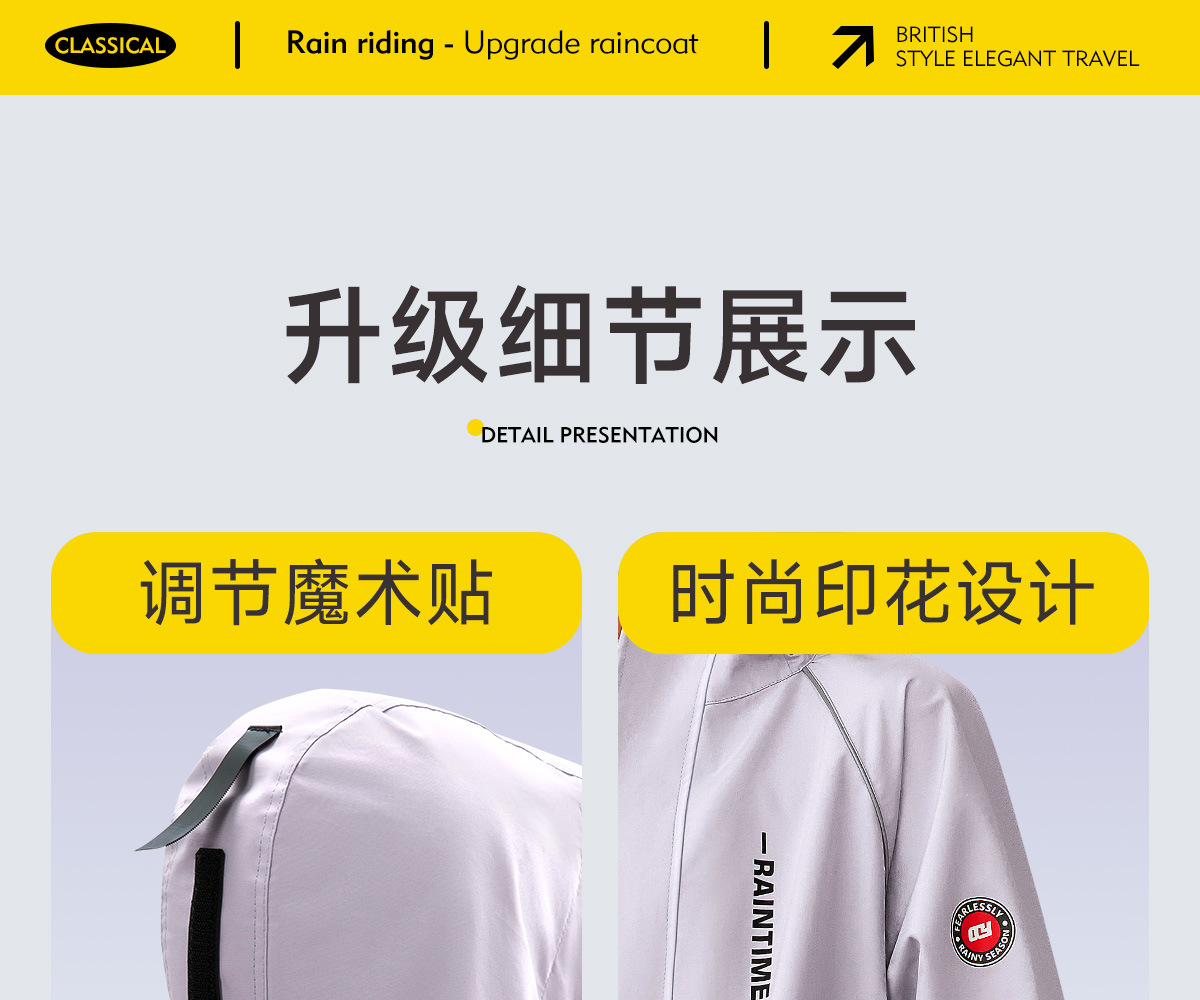 Full body raincoat for motorcycle and bicycle