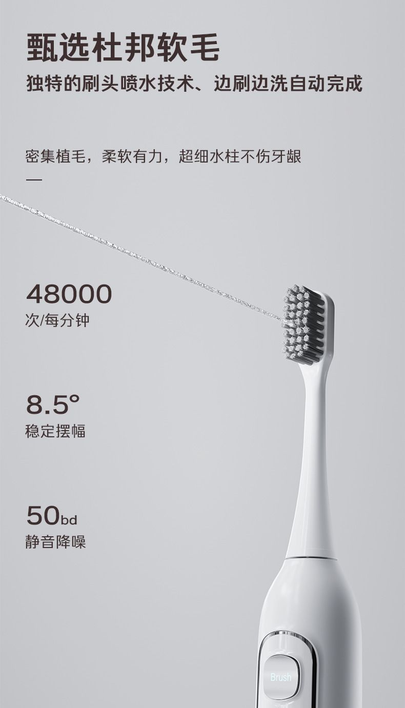 3-in-1 Electric Toothbrush, Waterproof, Sonic