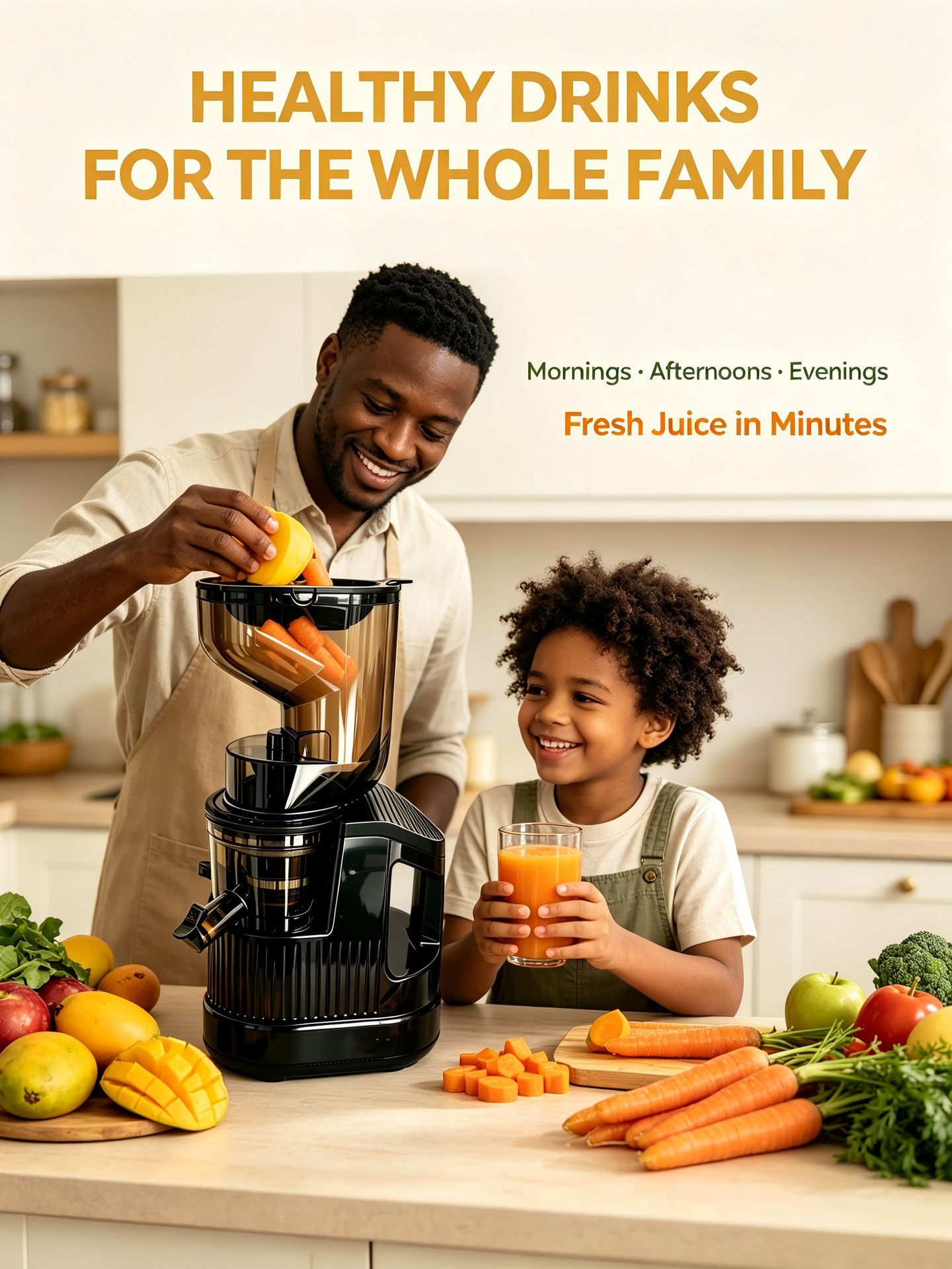 Slow Juicer mit großem Durchmesser, Obst- und Gemüsesaft