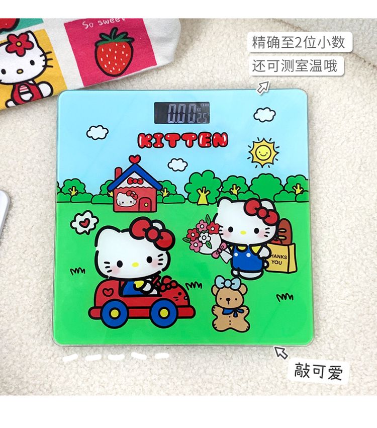 Cute cat digital scale, home weighing scale, battery-powered