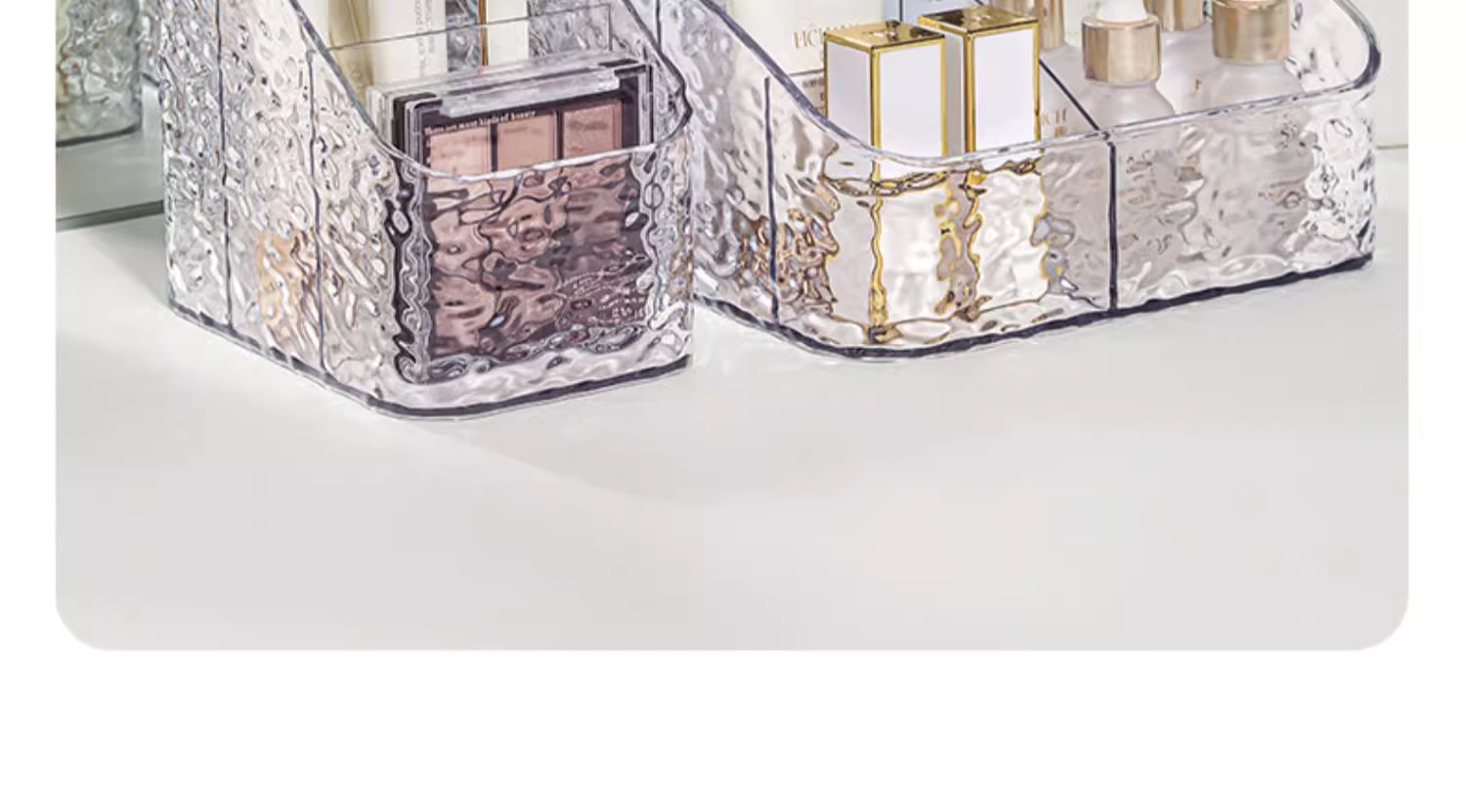 Transparente Acryl-Kosmetik- und Hautpflege-Box