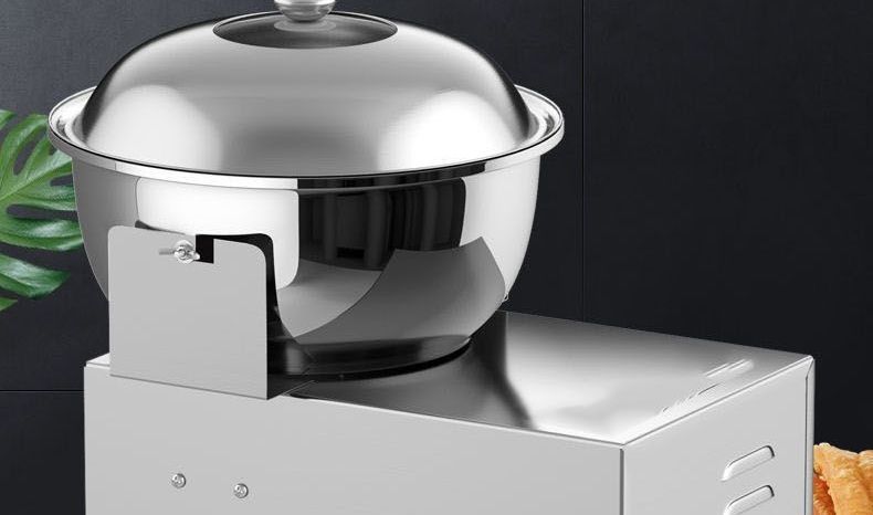 Bowl-type dough and filling mixer, stainless steel, automatic commercial