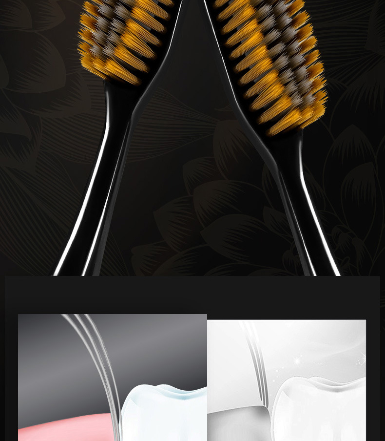 U-shaped toothbrush soft bristles 6 brush heads