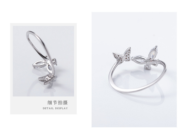 Butterfly ring for women, minimalist style, stackable
