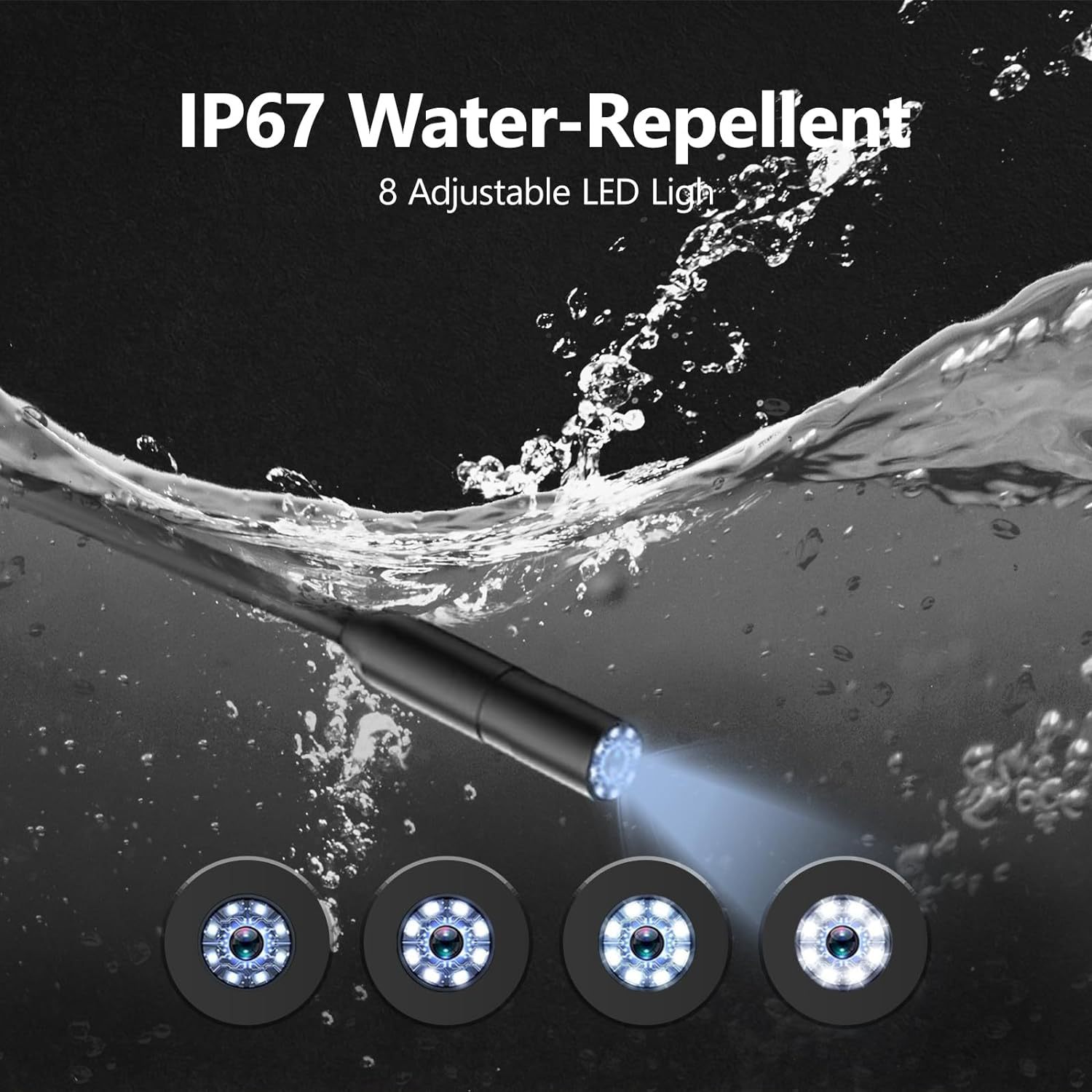 LED Industrie-Endoskop für Android und iOS, HD Kamera, wasserdicht