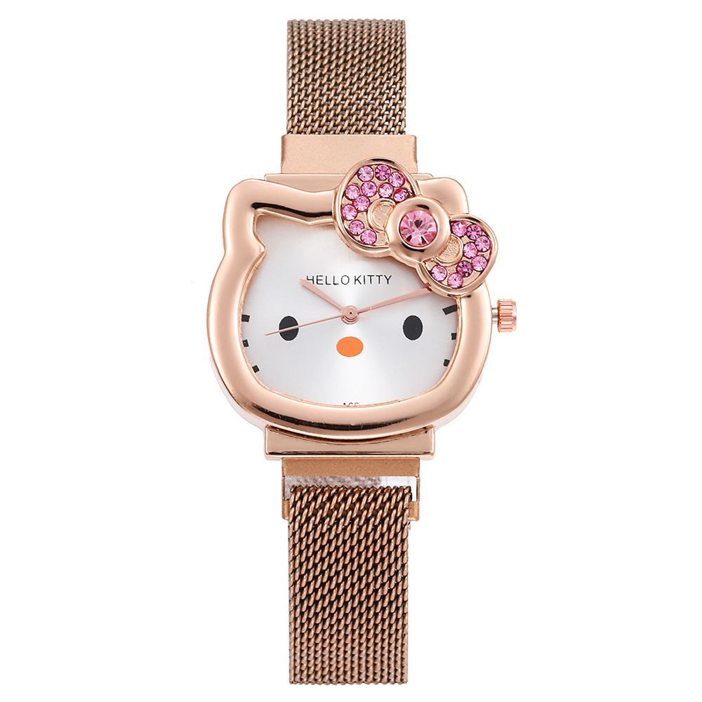 Children's quartz watch, KT cat design, magnetic band