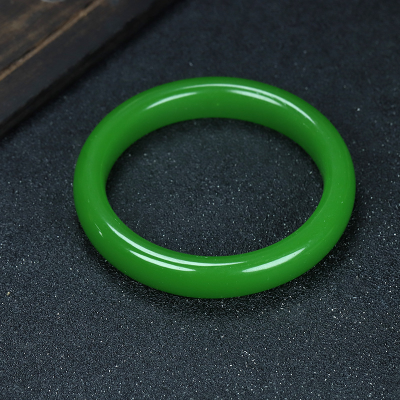 Imitation Jade Armband 13mm grün Hetian-Stil