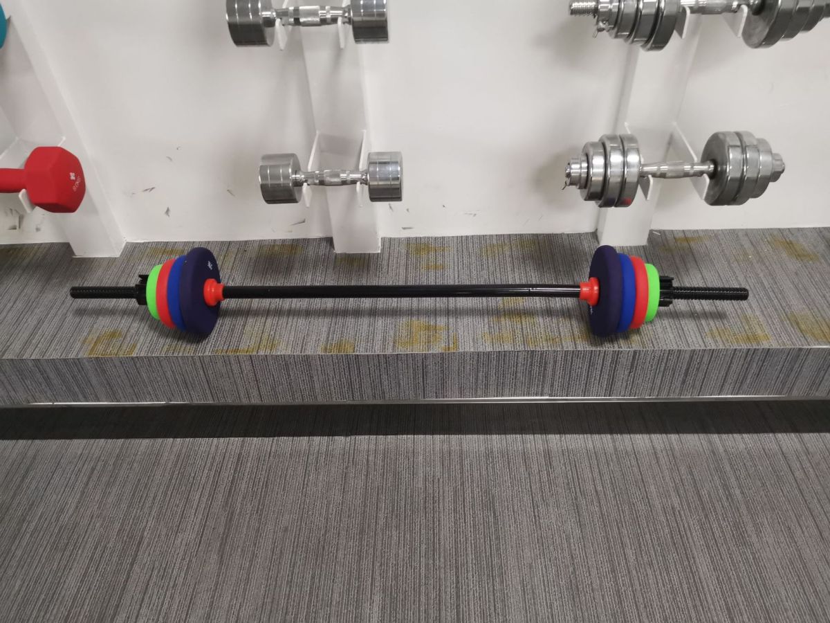 Colorful vinyl-coated dumbbell set, fitness shaping, adjustable