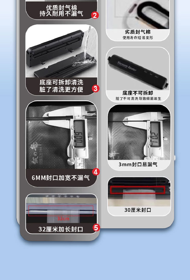 Vacuum sealing machine for food preservation