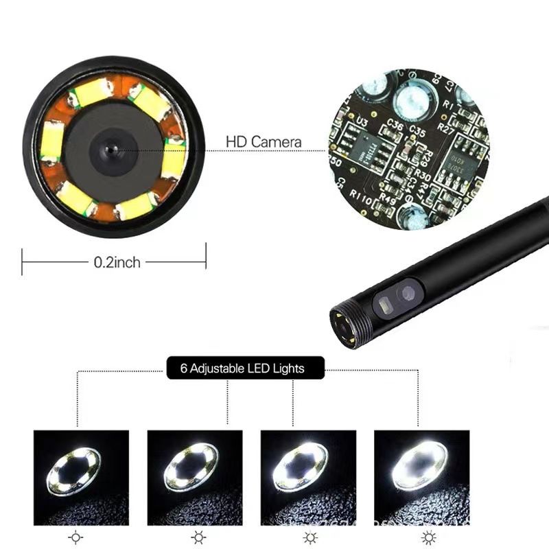 Endoscope camera, HD, 5 megapixel, waterproof, 8mm