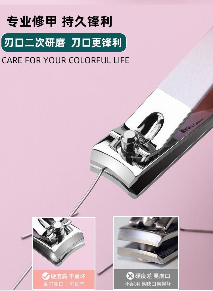 4-Piece Nail Care Set, Ombre Color, Rotating Case