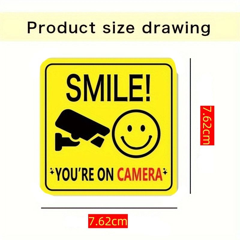 CCTV security camera warning sign