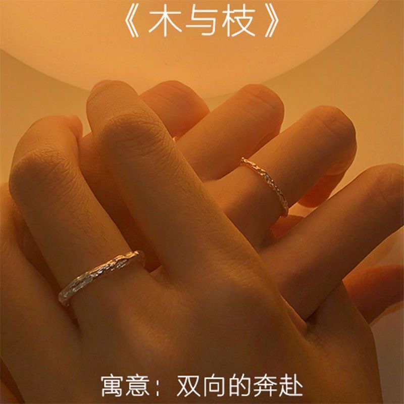 Camellia open ring, zircon, adjustable, women's index finger ring