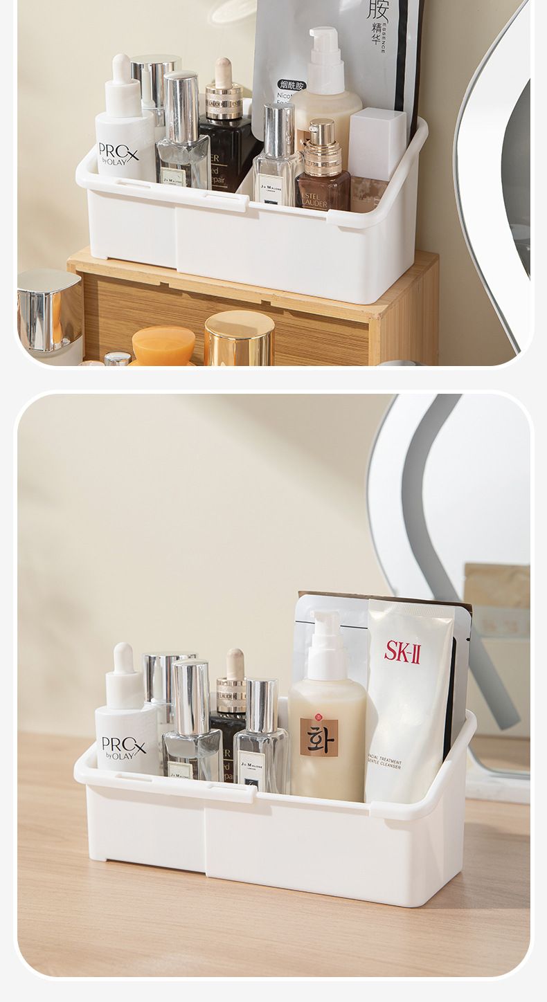 Bathroom Storage Box Retractable Mirror Cabinet
