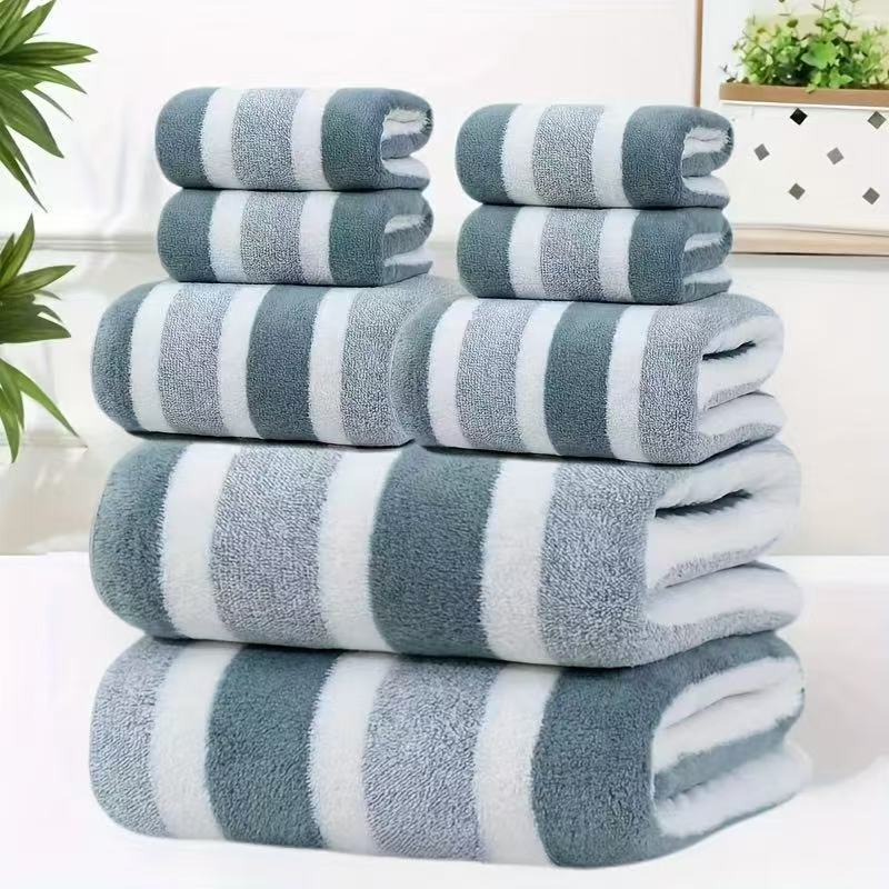 Korallenfleece-Handtuchset, saugfähig, fusselarm