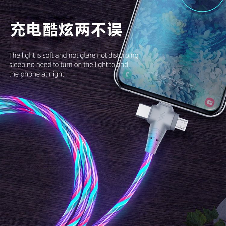 Liuguang 3in1 hızlı şarj kablosu, Apple/Huawei/Xiaomi/Android