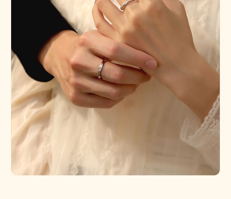 Mobius ring couple rings, men and women, modern design