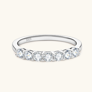 Moissanit Ring für Damen mit Sternendesign, Silber