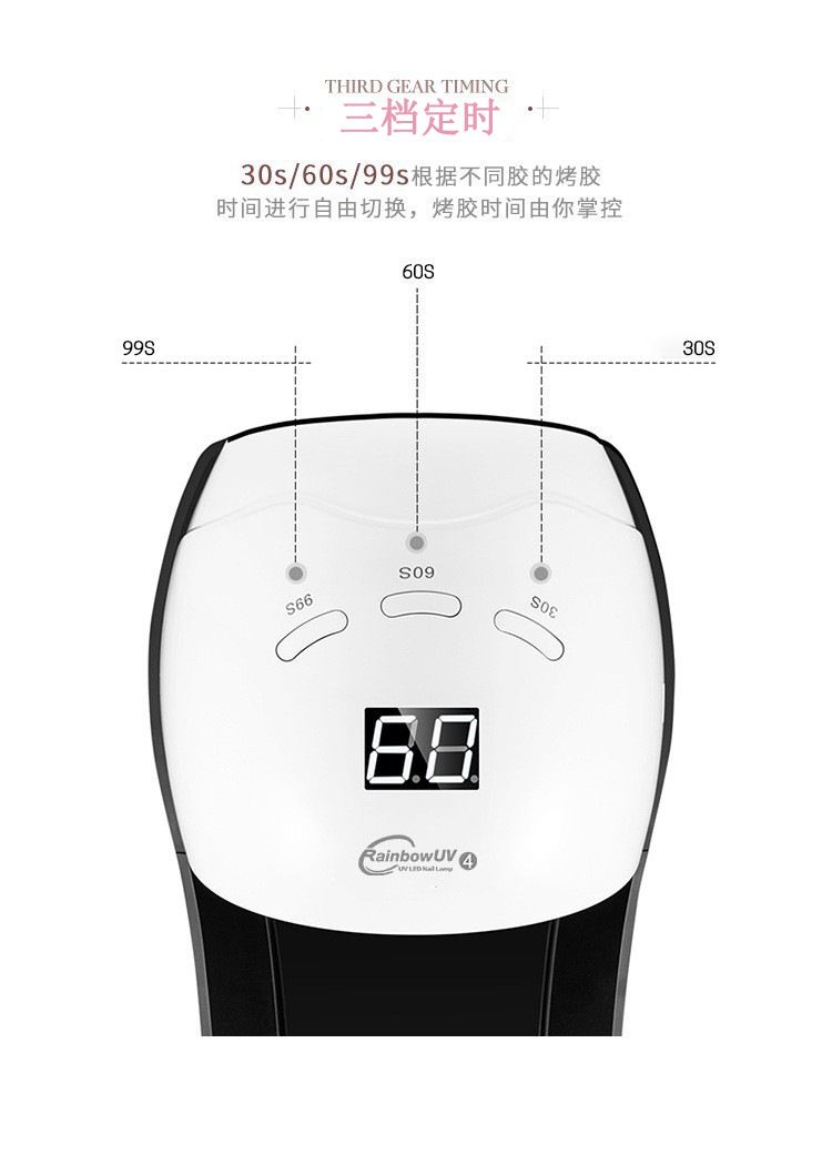 LED tırnak kurutma lambası 48W, hızlı kuruyan ve sararmayan