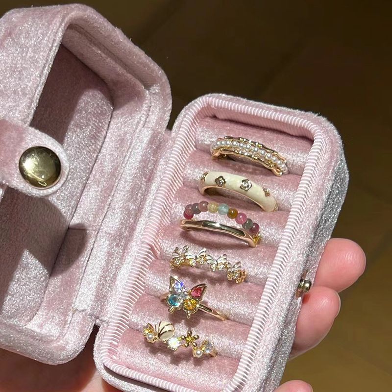 Emaille-Schmetterlingsring für Frauen, verstellbar, bunte Ausführung