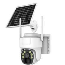 Outdoor PTZ wireless camera solar rechargeable