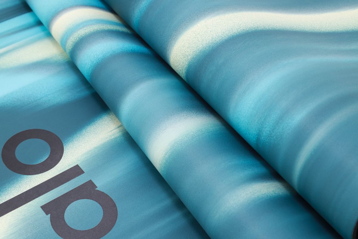 Yoga-Matte mit Kontrastfarben, Naturkautschuk, rutschfest und schallisolierend