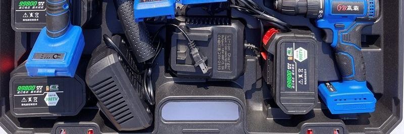 Dört parçalı fırçasız lityum elektrikli alet seti