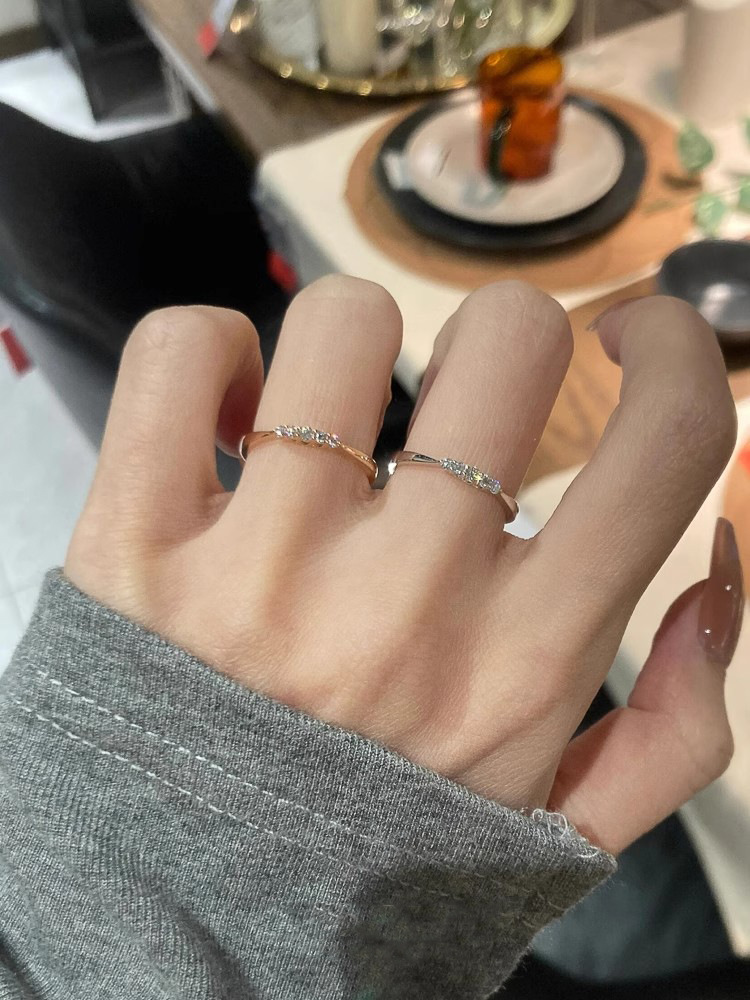 Starry Sky Pave Diamond Ring Adjustable Elegant