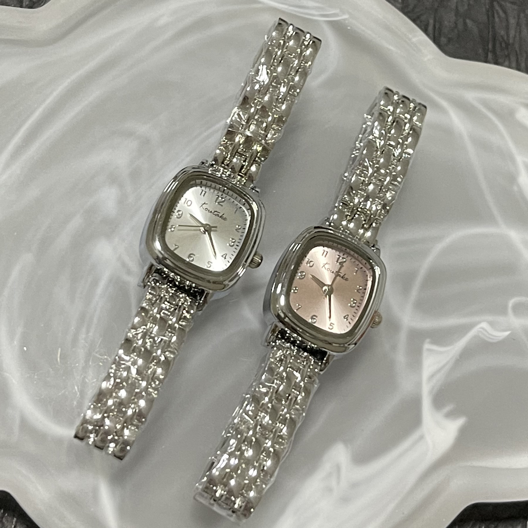 Women's Square Link Chain Watch, British Style