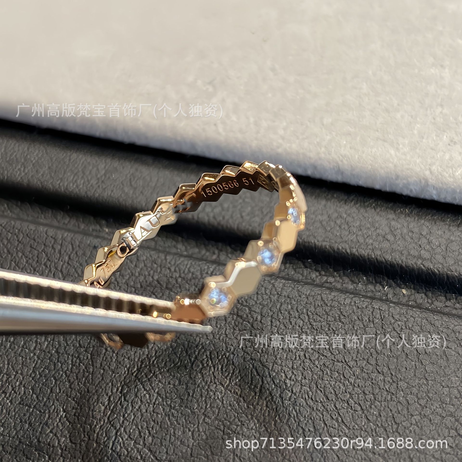 925 silver honeycomb ring for women, CNC machined, 18k gold plated