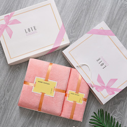 Coral fleece towel set, 3-piece, absorbent, gift box