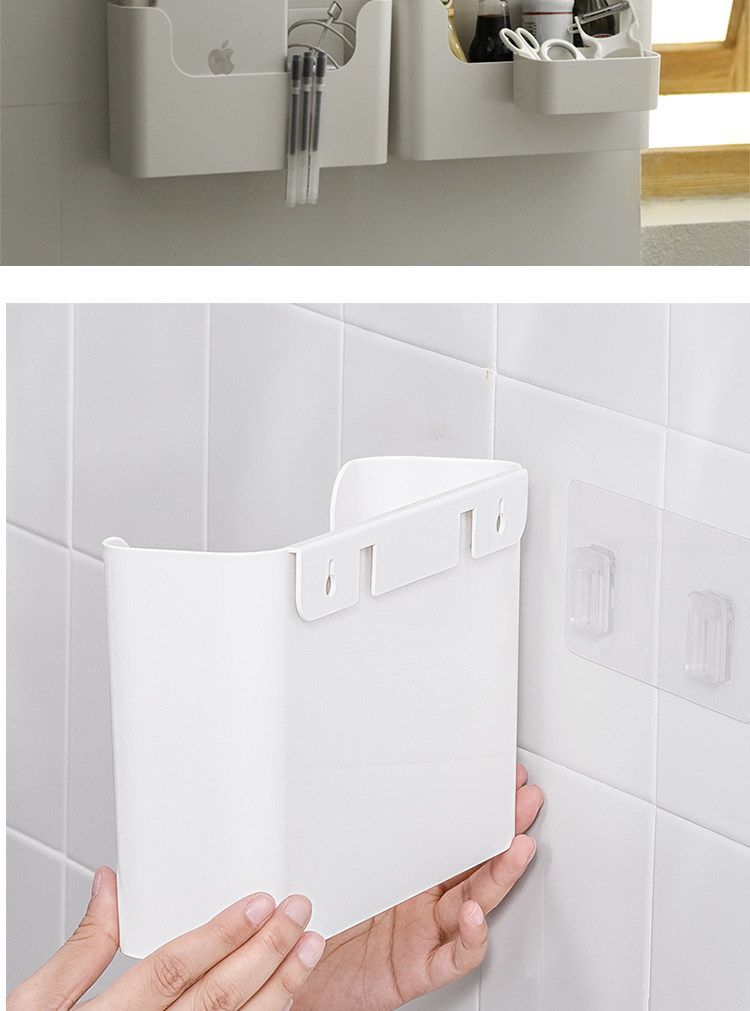 Kitchen Cabinet Door Storage Box, Adhesive Mount