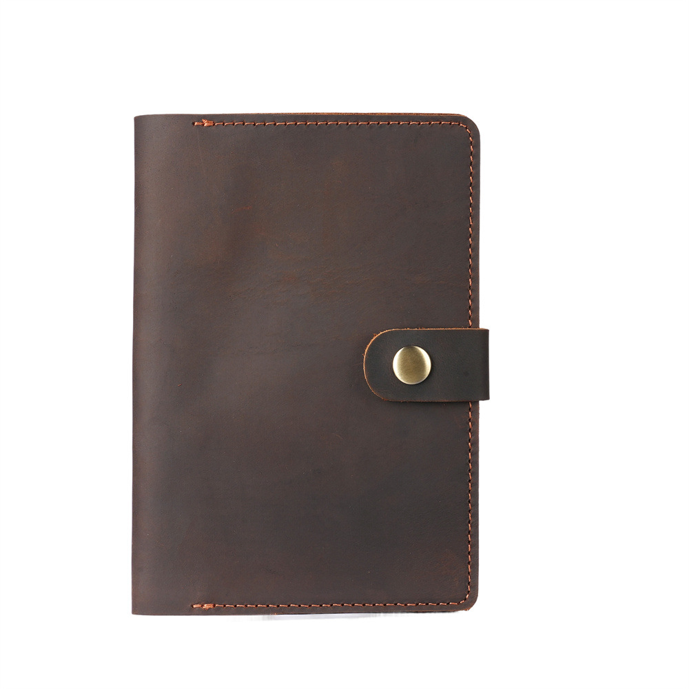1158 Genuine Leather Crazy Horse Passport Travel Wallet Card Holder