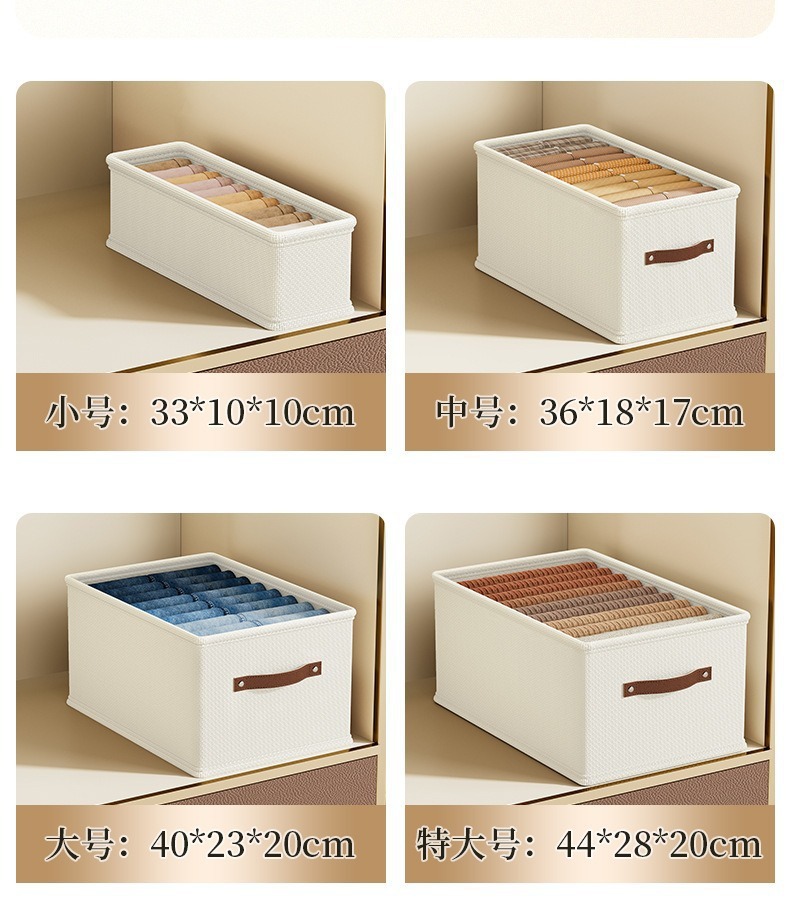 Oxford cloth storage box with drawer for clothing organization