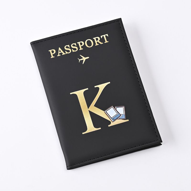 现货批发字母设计皮革护照套pu皮质护照夹passport护照包