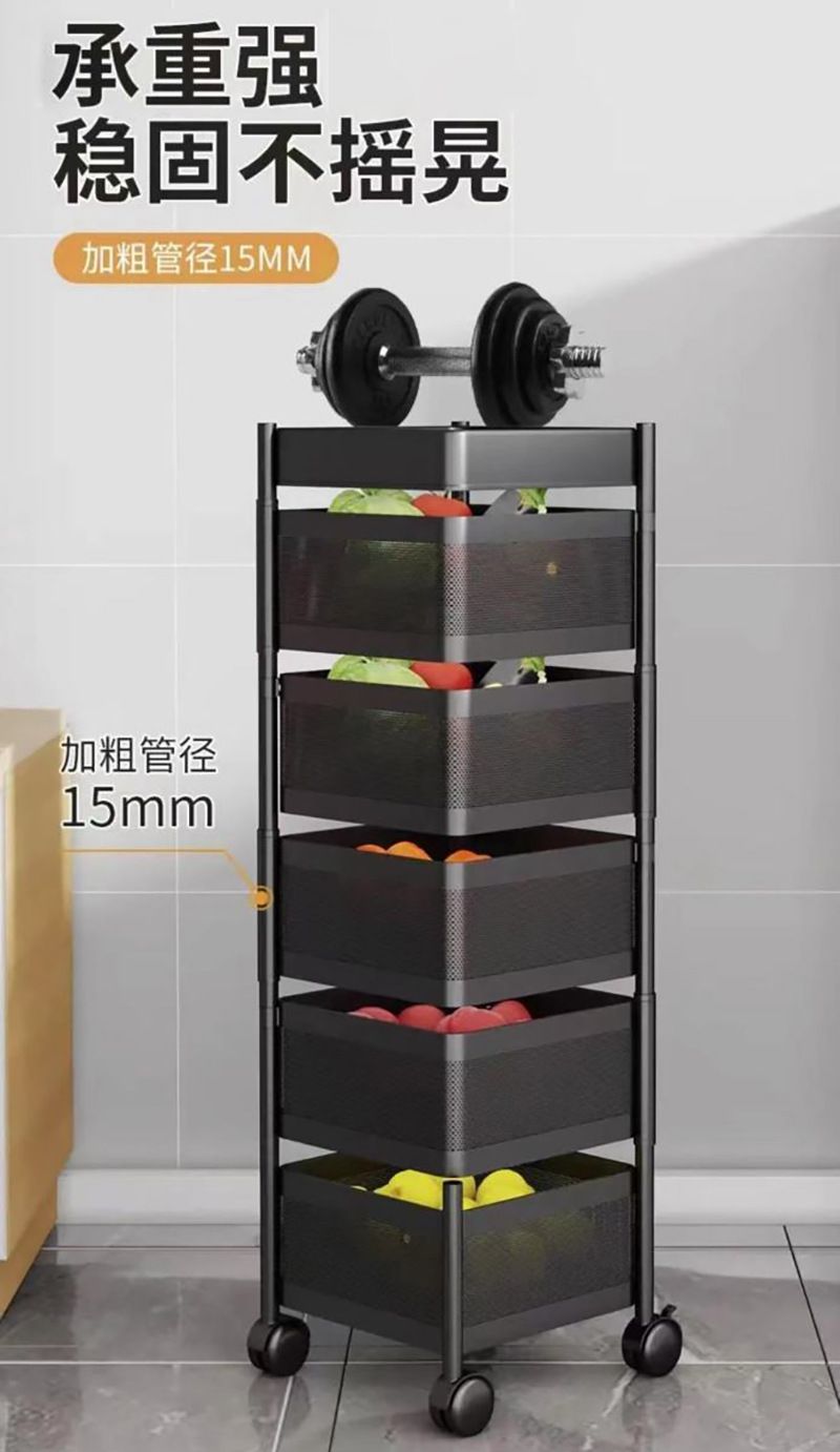 Kitchen cabinet shelf system with rotating compartments, spice and bowl storage