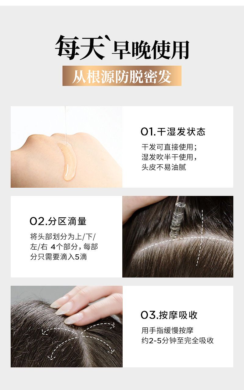腺苷生发液激活毛囊防脱育发液头皮精华液当归生发液猛长头跨境