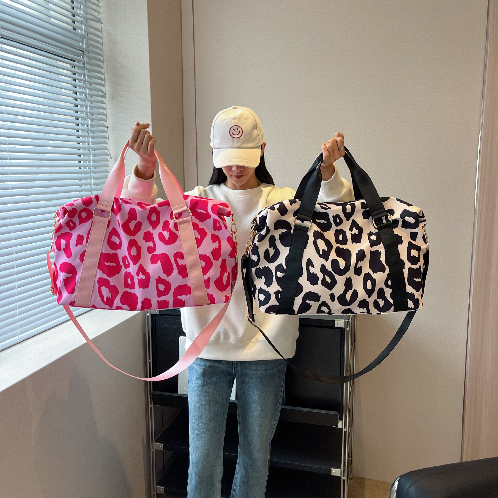 Travel Bag, Large Capacity Cow Print, Carry-on
