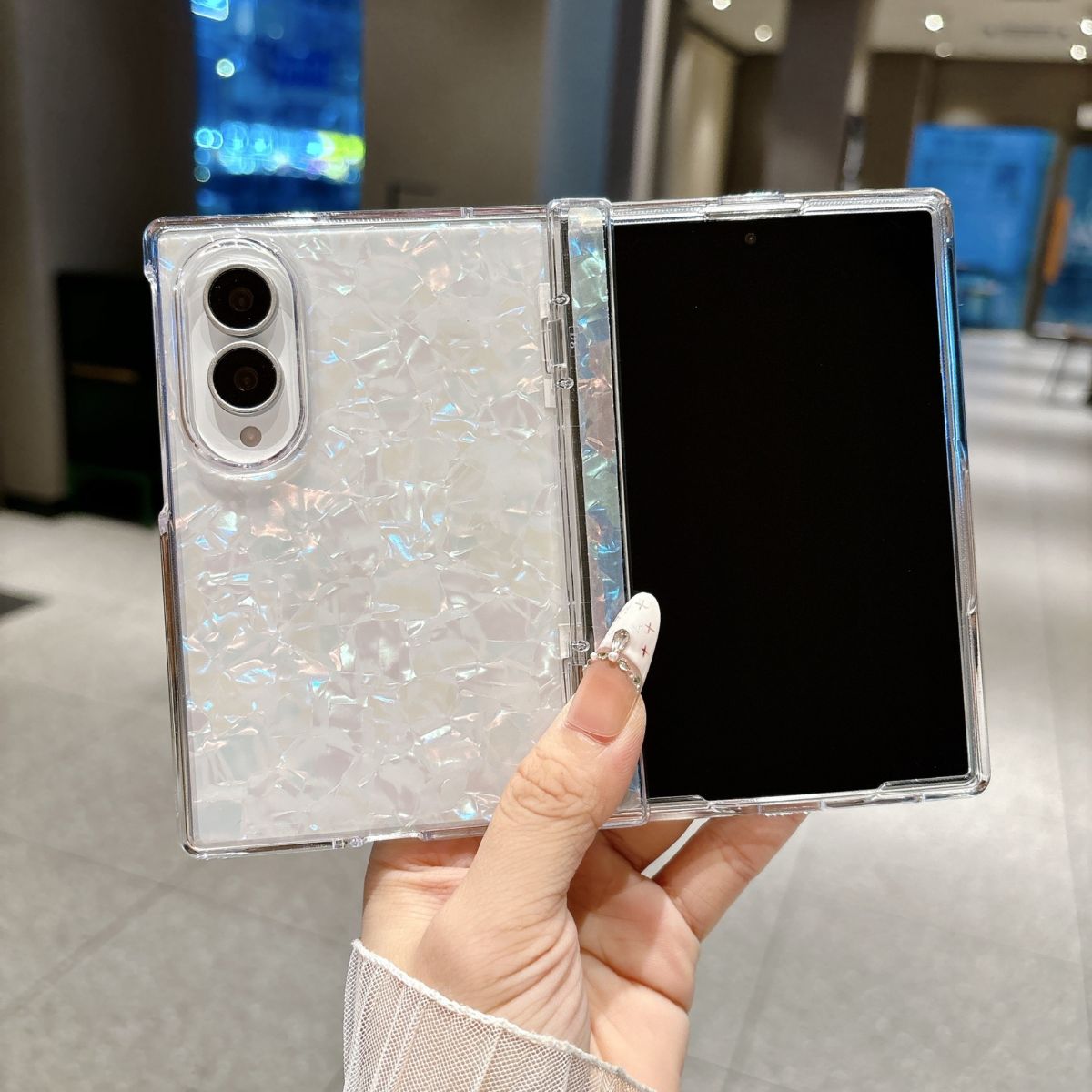 Samsung Galaxy Z Flip 8/7/6 ve Z Fold 8 kılıfı, kabuk desen