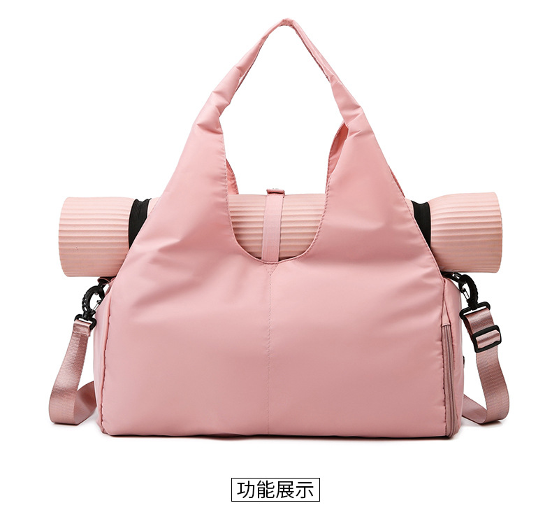 Women's yoga bag with dry-wet compartment, large capacity
