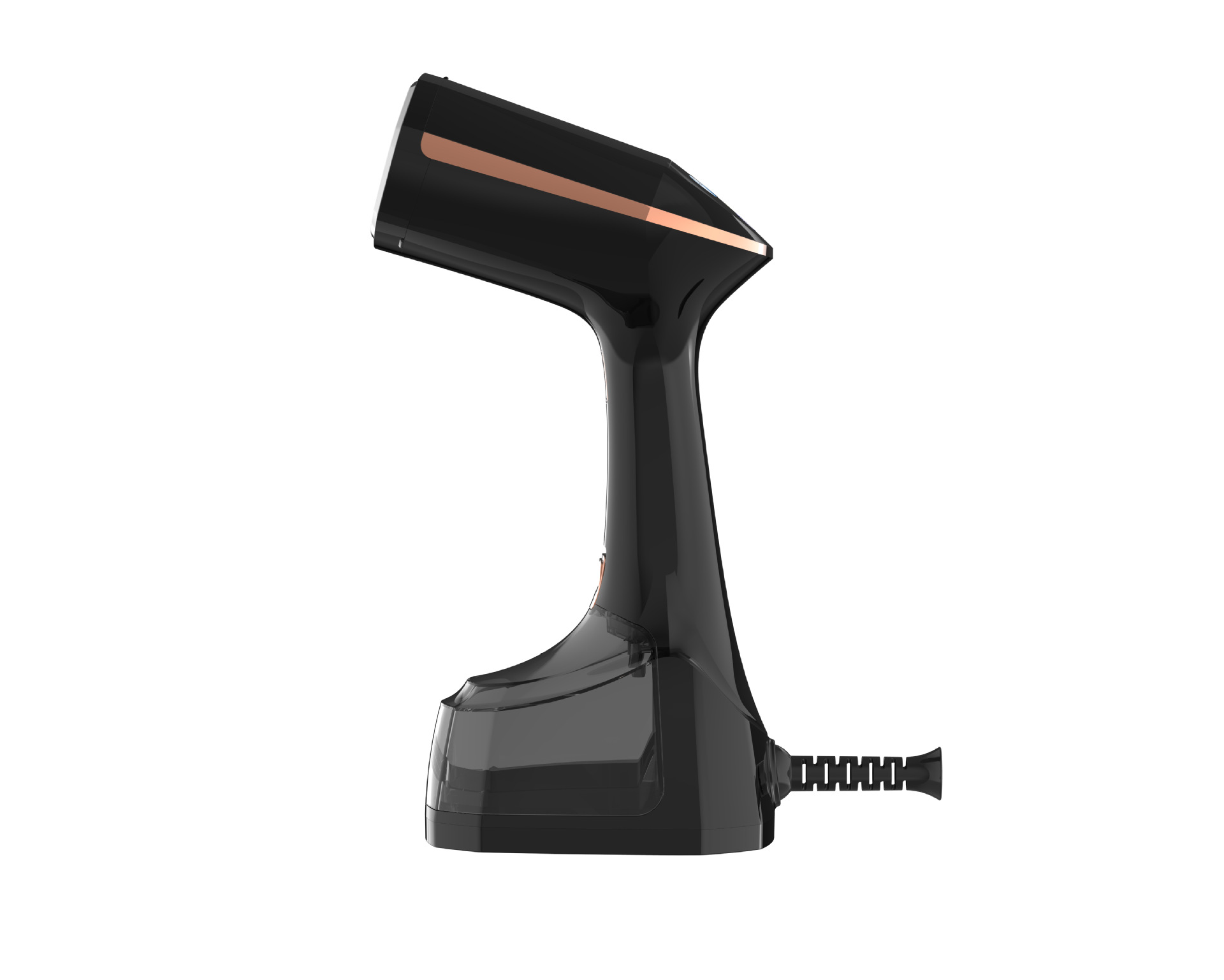 Handheld garment steamer, touch screen, vertical iron function