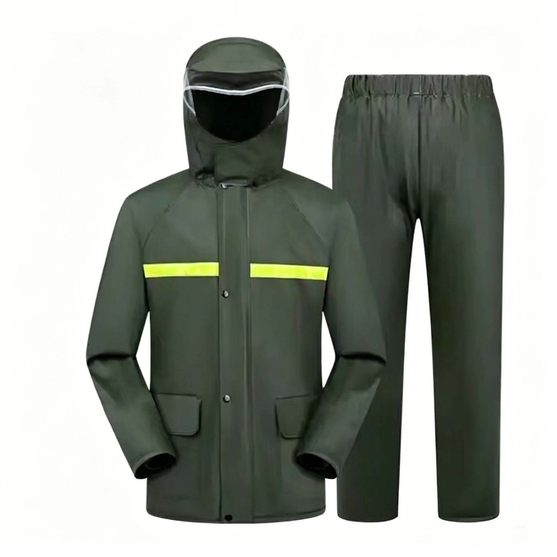 Zweiteiliger Regenanzug, reflektierend, verstärkt, für Motorräder geeignet