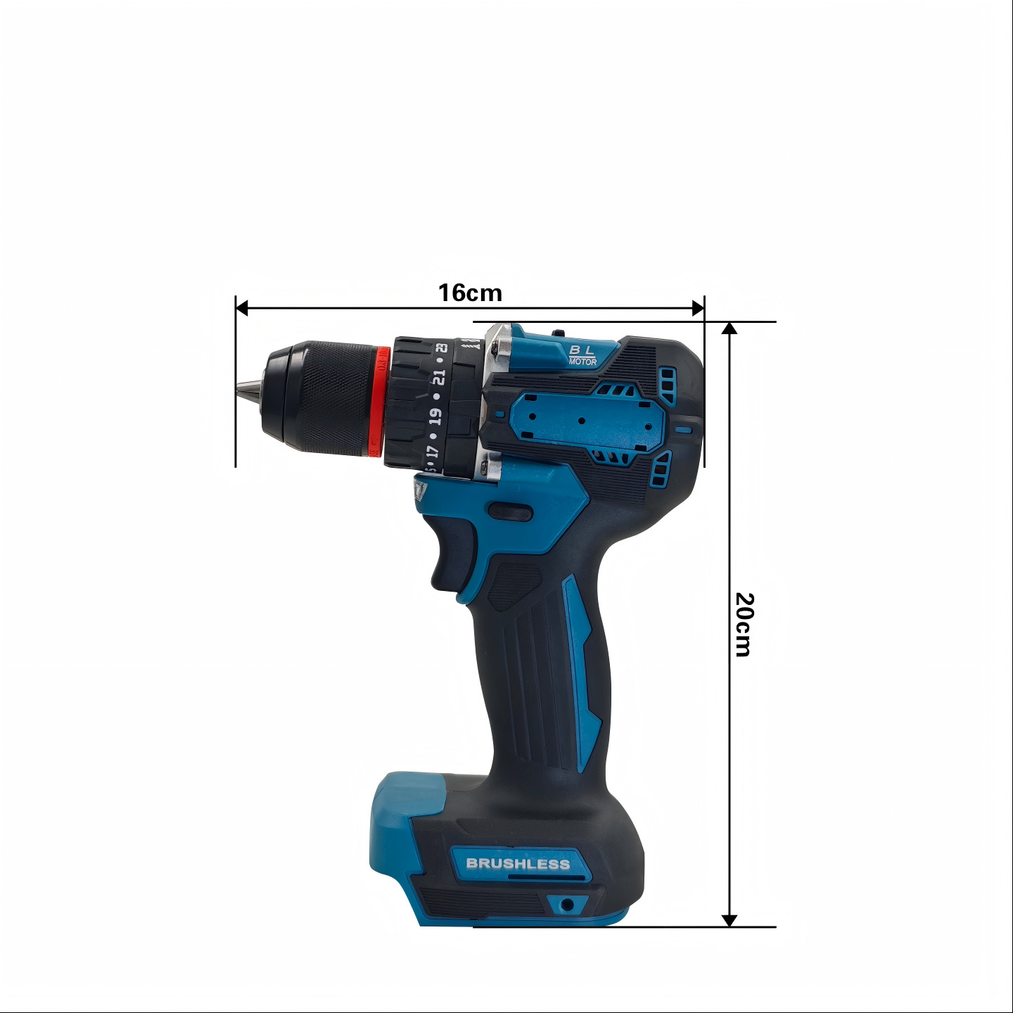 Brushless lithium cordless drill, impact driver bit set