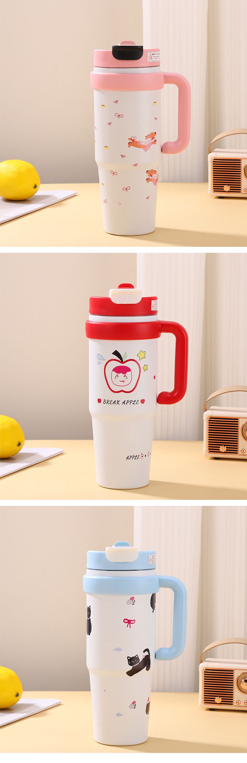 Edelstahl-Isolierbecher, 30oz, große Kapazität