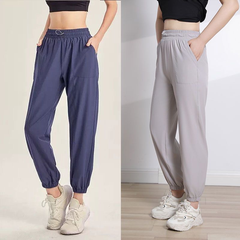 Yeni stil kadın bol paça jogger hızlı kuruyan yoga pantolonu dar kesim koşu fitness nefes alan günlük pantolon