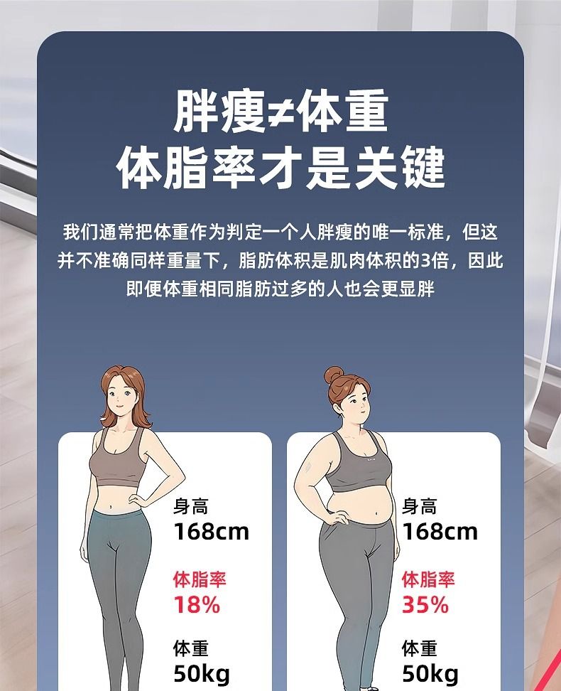 奥克斯体重秤家用精准体脂秤小型充电减肥专用电子称重智能人体称