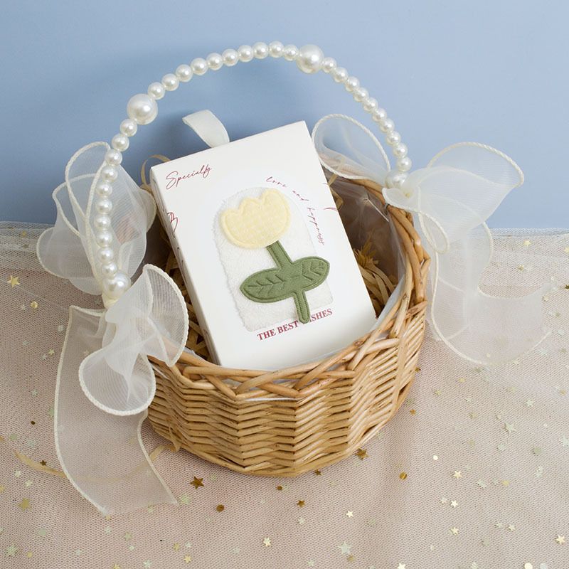 Tulpen-Handtuch-Geschenkset, 4-teilig