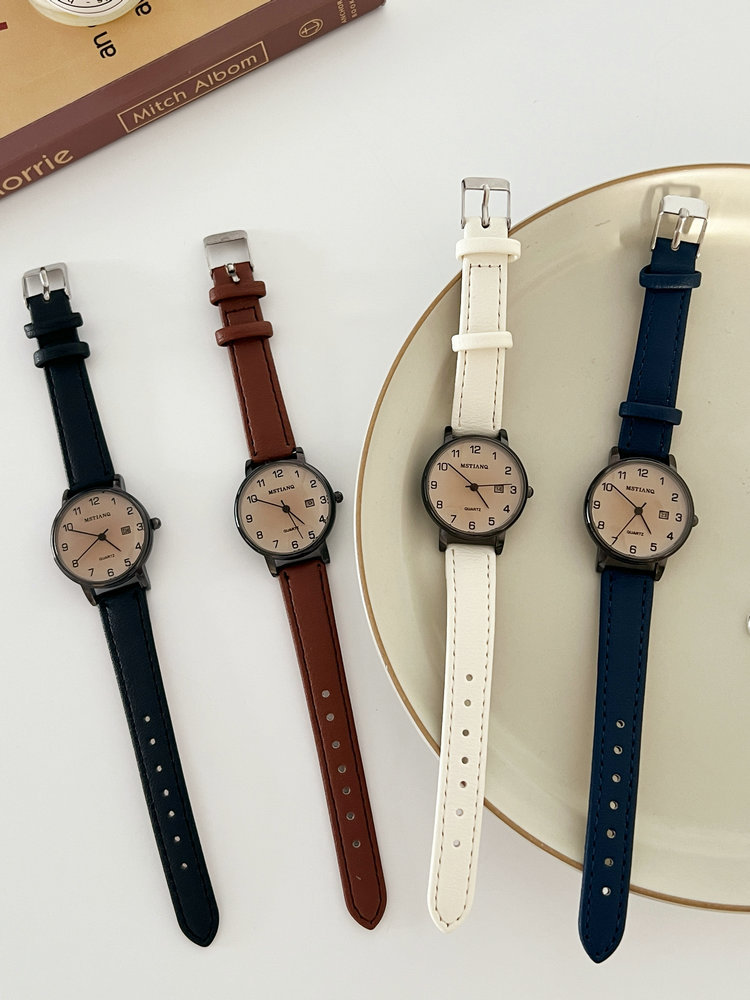 Damen Retro-Quarzuhr mit elegantem schlichtem Design
