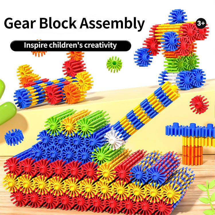 Gear building blocks toy 3-6 years, assembly, educational