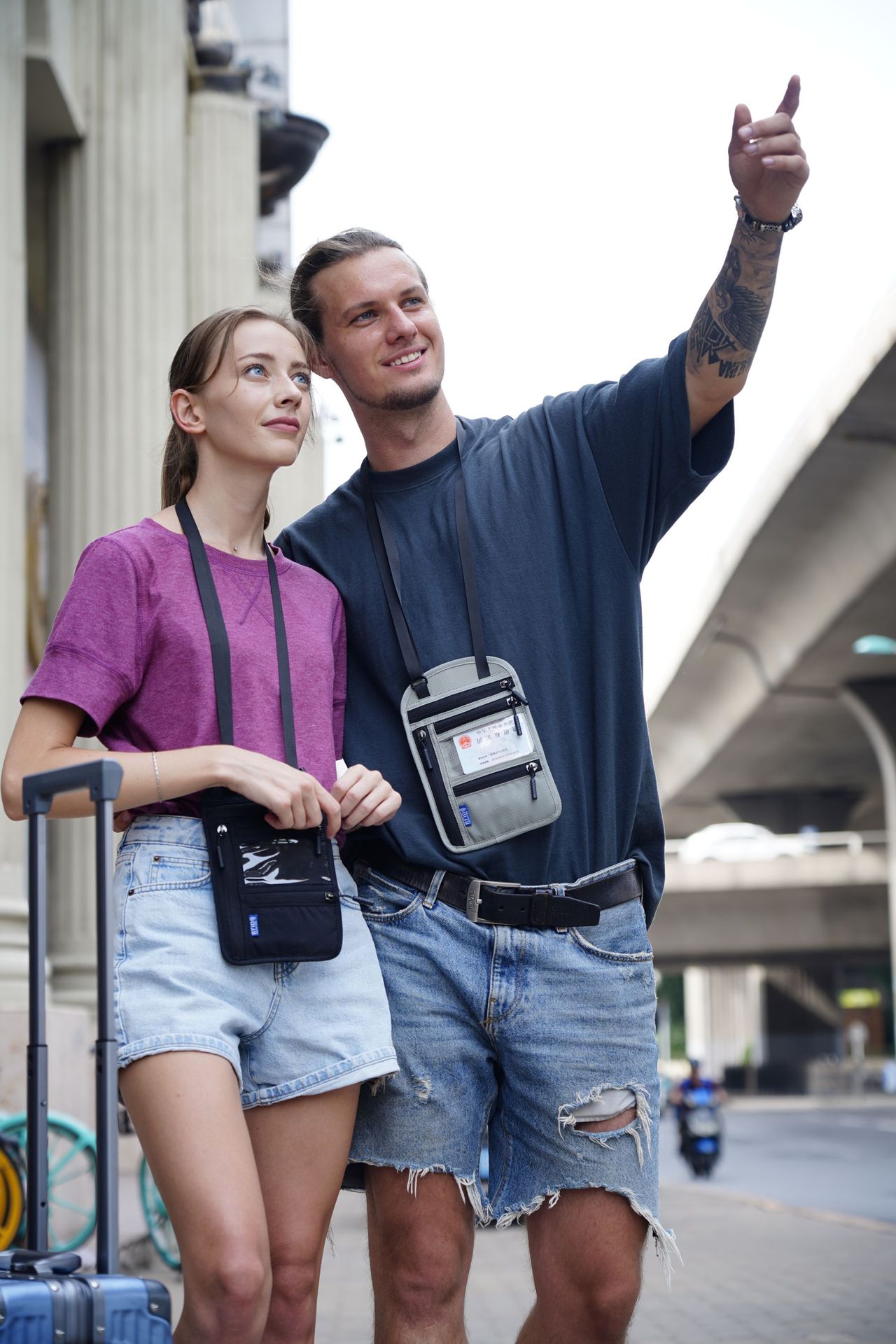 Document Bag with RFID Protection, Neck Hanging